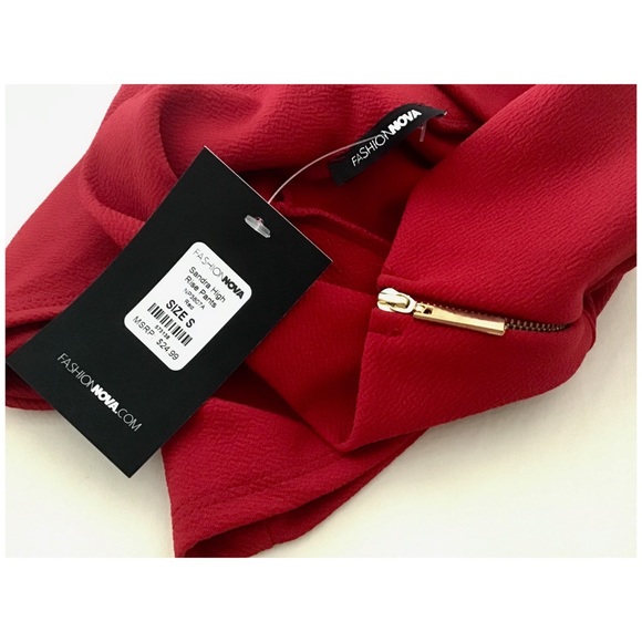 NWT Sandra High Rise Pants - Red - Picture 6 of 6